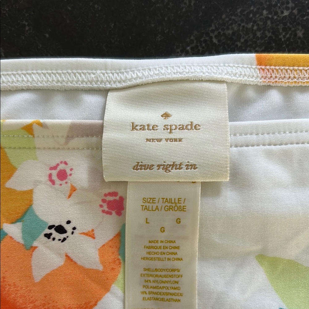 Kate Spade White and Orange Bikini Bottom - Picture 3 of 6